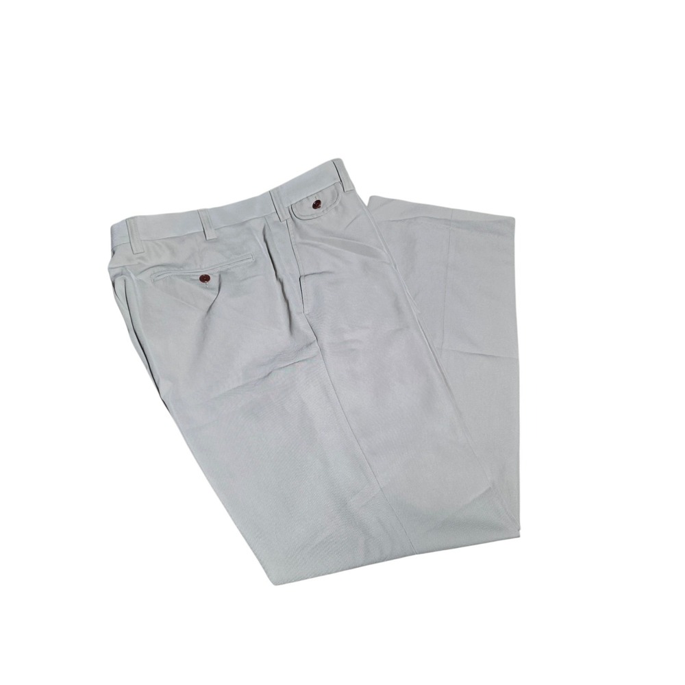 Orvis Dress Pants Men's 36 Gray Flat Front Straight Leg Luxury Polyester BG
